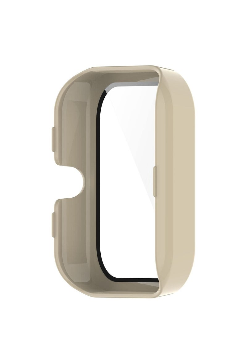 Screen Protector PC Case Cover For Amazfit Bip 3 Bip3 Pro Smart Watch Protective Tempered Cover Bumper Shell Protection Frame (Ivory White) - Image 4