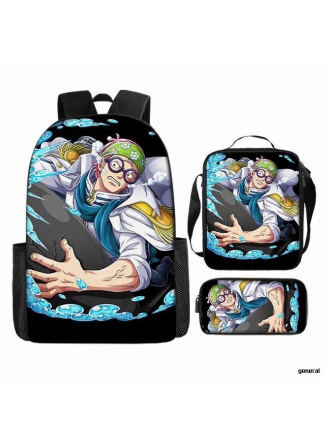 عام أحدث نموذج عالمي من الكرتون طباعة ثلاثة قطعة حقيبة مجموعة ( الطلاب ، الأطفال ، الأصدقاء ، نزهة ، تسلق الجبال ، الخ . ) - Image 1