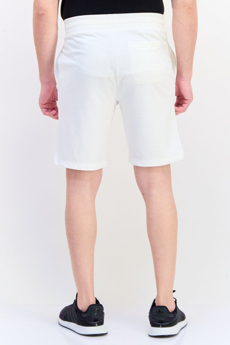 GAP Men Embroidered Logo Basic Shorts, White - Image 3