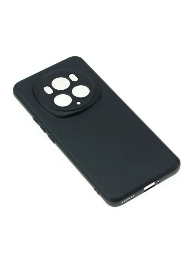 Silicone Protective Back Case Cover Compatible with Honor magic 6 pro- Black  - Image 2