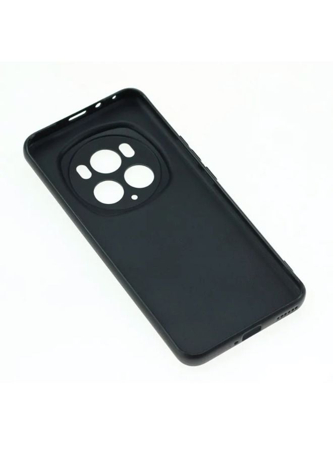 Silicone Protective Back Case Cover Compatible with Honor magic 6 pro- Black  - Image 3