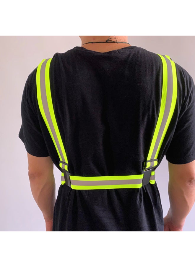 Generic Law Enforcement Recorder Strap Shoulder Strap Belt Reflective Strip Elastic Interphone Fixed Buckle Railway Power-Body Color:Green  - Image 2