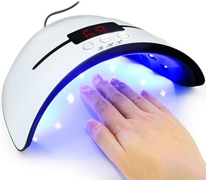 LKE LED UV Nail Lamps for Gel Nail Polish Nail Dryer Curing Lamp with 3 Timers Auto Sensor LED Digital Display USB Plug Carry Convenient - Image 1