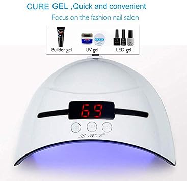 LKE LED UV Nail Lamps for Gel Nail Polish Nail Dryer Curing Lamp with 3 Timers Auto Sensor LED Digital Display USB Plug Carry Convenient - Image 2