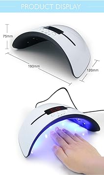 LKE LED UV Nail Lamps for Gel Nail Polish Nail Dryer Curing Lamp with 3 Timers Auto Sensor LED Digital Display USB Plug Carry Convenient - Image 5