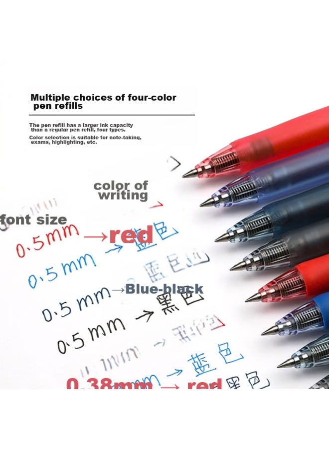 يوني Uni Mitsubishi Umn-105 قلم جيل أحمر قابل للسحب، قلم أحمر أنيق 0.5 مم، قلم توقيع، قلم امتحان للطلاب ورجال الأعمال، مجموعة أقلام مائية، 5 أقلام - Image 1