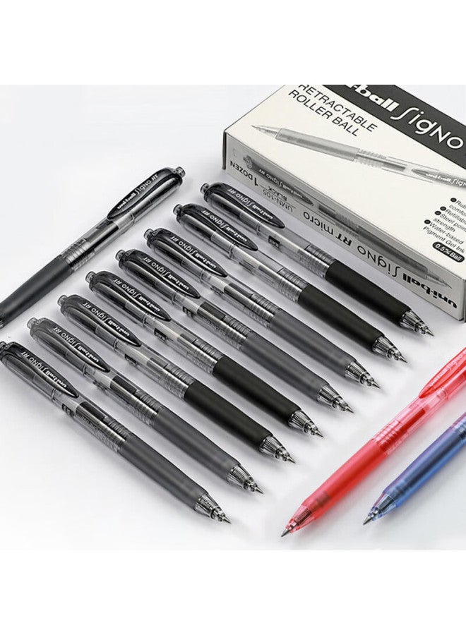 يوني Uni Mitsubishi Umn-105 قلم جيل أحمر قابل للسحب، قلم أحمر أنيق 0.5 مم، قلم توقيع، قلم امتحان للطلاب ورجال الأعمال، مجموعة أقلام مائية، 5 أقلام - Image 3