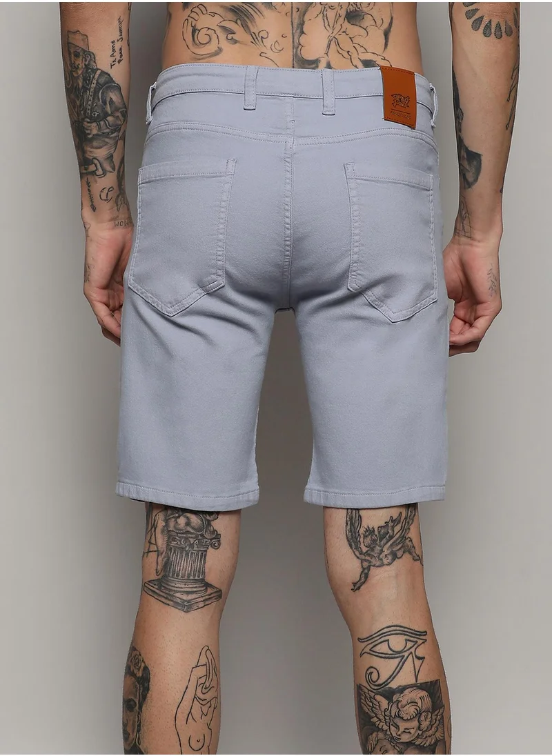 Campus Sutra Men's Baby Icy Chino Denim Shorts