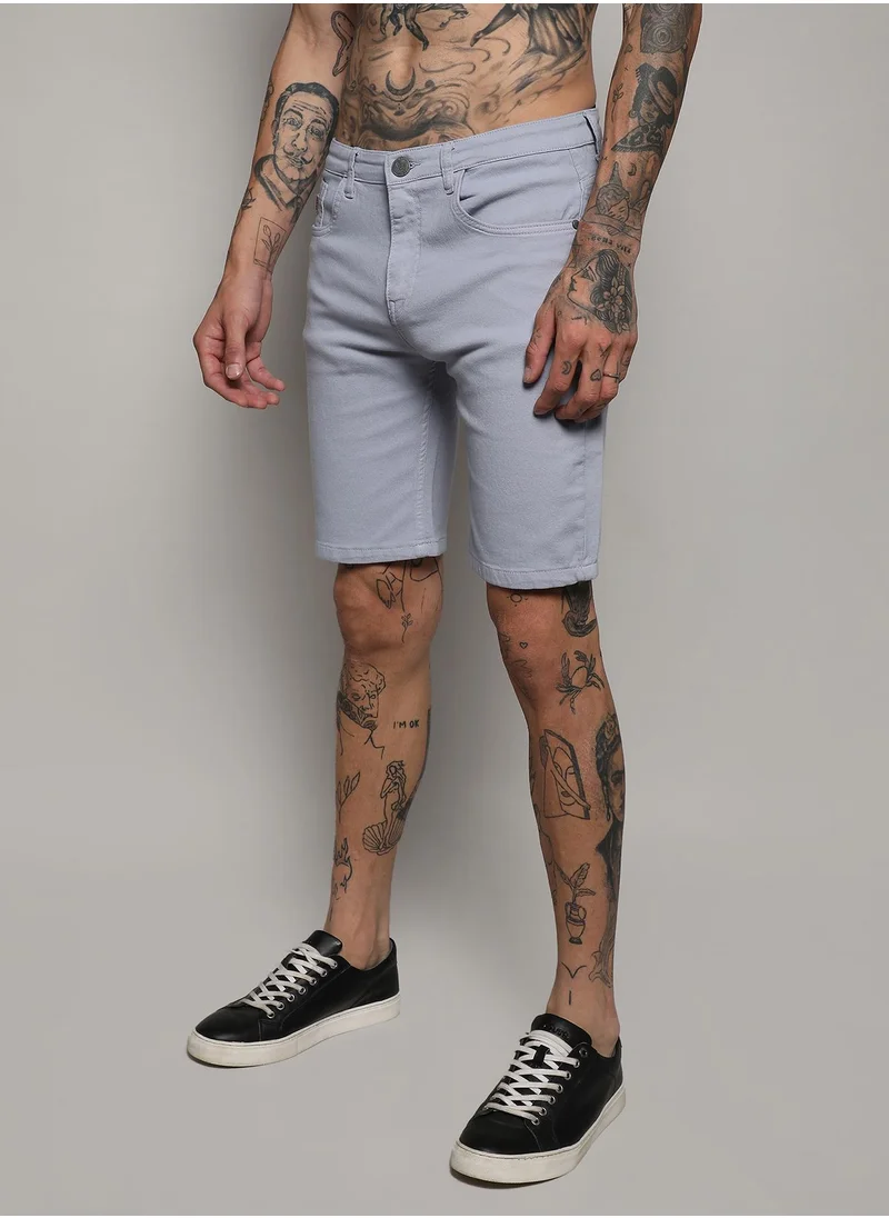 Campus Sutra Men's Baby Icy Chino Denim Shorts