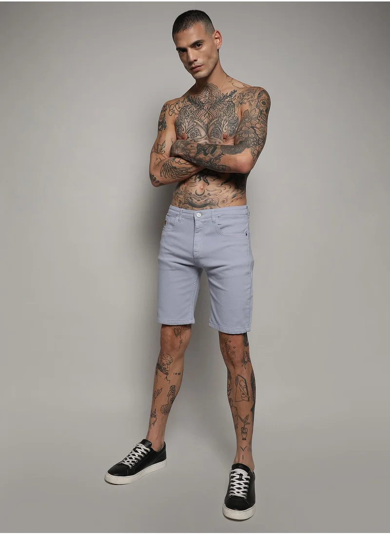 Campus Sutra Men's Baby Icy Chino Denim Shorts