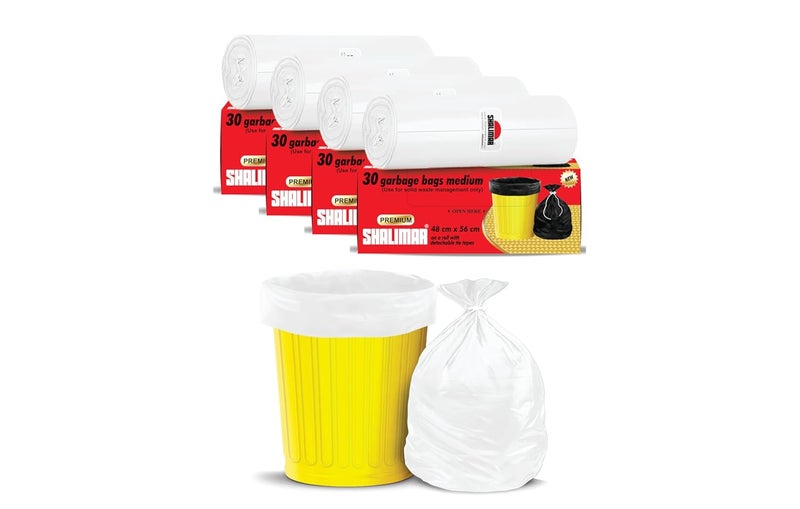 shalimar Shalimar Premium Lavender Fragrance Scented Garbage Bags Medium Size 19x21 Inches120 Bags Pack of 4 Rolls with 30 Bags Each for Dustbin BagTrash Bag White Perforated Box for Easy Dispensing  - Image 1