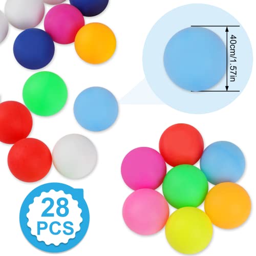 Guirnd 28 Pcs Colored Ping Pong Balls, 40mm Table Tennis Balls, Ping Pong Balls for Games or Arts, Pong Balls for Kids, Pet Toys - Image 2