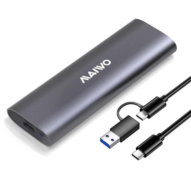 MAIWO حاوية SSD NVMe M.2 من MAIWO، USB 3.1 GEN2 بسرعة 10Gbps بدون أدوات، محول قارئ USB C إلى M.2 NVMe SSD، يدعم UASP Trim، سعة 8TB، من الألمنيوم - Image 1