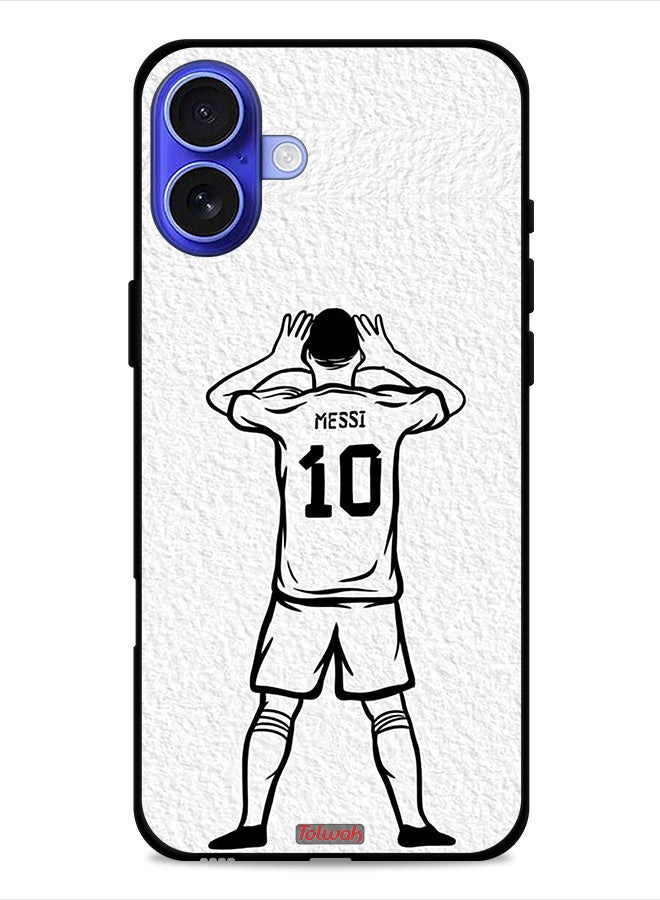 Tolwak Apple iPhone 16 Plus Protective Case Cover Messi Sketch - Image 1
