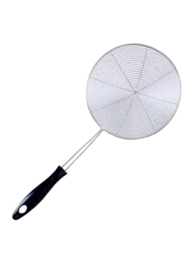 Royalford Skimmer, Premium Quality Stainless Steel, Dishwasher Safe, Marks And Stain Resistant, Ergonomic And Hygenic Design, 39.2 X 15.5 X 5 Cm Silver With Black Handle 15.5cm - Image 1