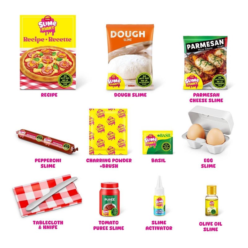 Slime Mart Series 1 Make Your Own Realistic Slime Food! Pizza Window Box DIY Kit (13 Pieces) - Image 3