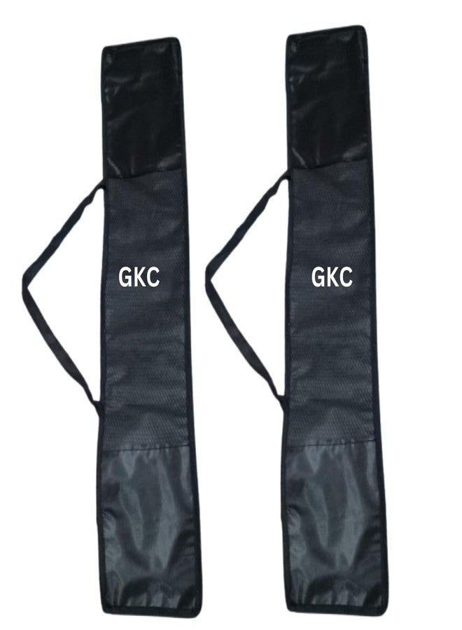 GKC Bat Cover for Cricket, Pack of 2, Black Colour, Standard Strap Suitable for All Size Bats (Pack of 2) - Image 1