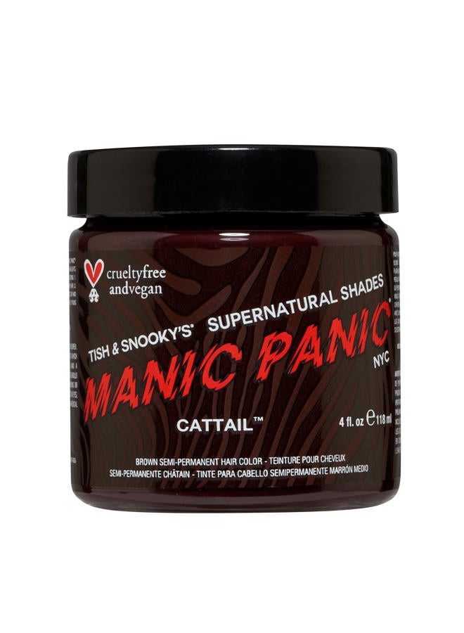 Manic Panic صبغة شعر كاتيل بني متوسط - خارق للطبيعة - لون شعر بني شوكولاتة شبه دائم للنساء والرجال - نباتي، خالي من PPD والأمونيا (4 أونصات) - Image 1