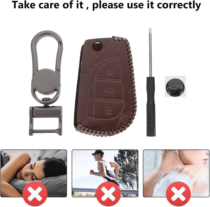 غلاف واقي لمفتاح السيارة، متوافق مع هيكل حامل مفاتيح السيارة (Key Fob Holder)، ويناسب طرازات Reiz وغيرها. - Image 1