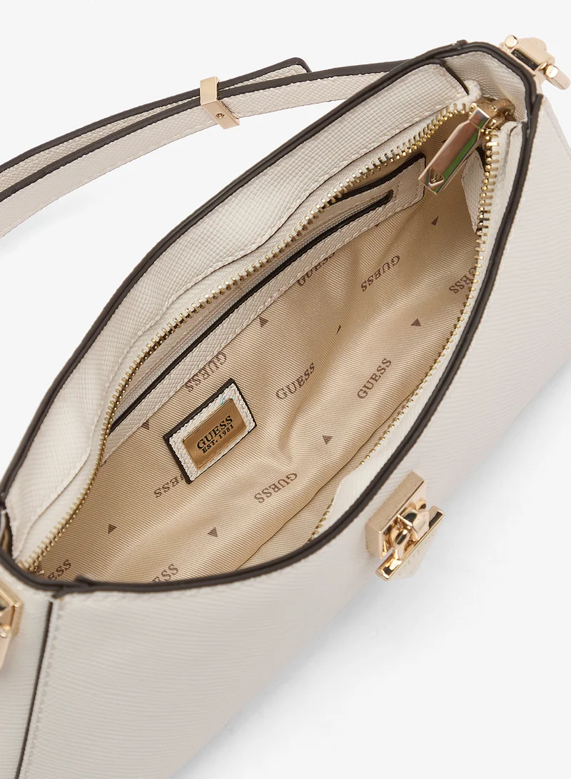 Guess OFF WHITE Patsie Shoulder Bag for Women | Best Price UAE