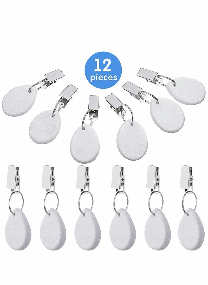 Tablecloth Weights, Tablecloth Pendant, Teardrop Shape, Table Cover Weights Stone, Table Weights Hangers, with Metal Clip, for Tablecloth Decoration Family Dinner Outdoor Picnic, 12 Pieces (White) - pzsku/ZE2957975CBB46DD831A2Z/45/_/1663674431/655ad3bc-f9f6-4ca9-9734-61f7cbead4a2