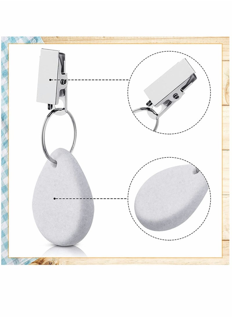 Tablecloth Weights, Tablecloth Pendant, Teardrop Shape, Table Cover Weights Stone, Table Weights Hangers, with Metal Clip, for Tablecloth Decoration Family Dinner Outdoor Picnic, 12 Pieces (White) - pzsku/ZE2957975CBB46DD831A2Z/45/_/1663674431/6954d5d4-00a2-40e9-818e-8e674b708218