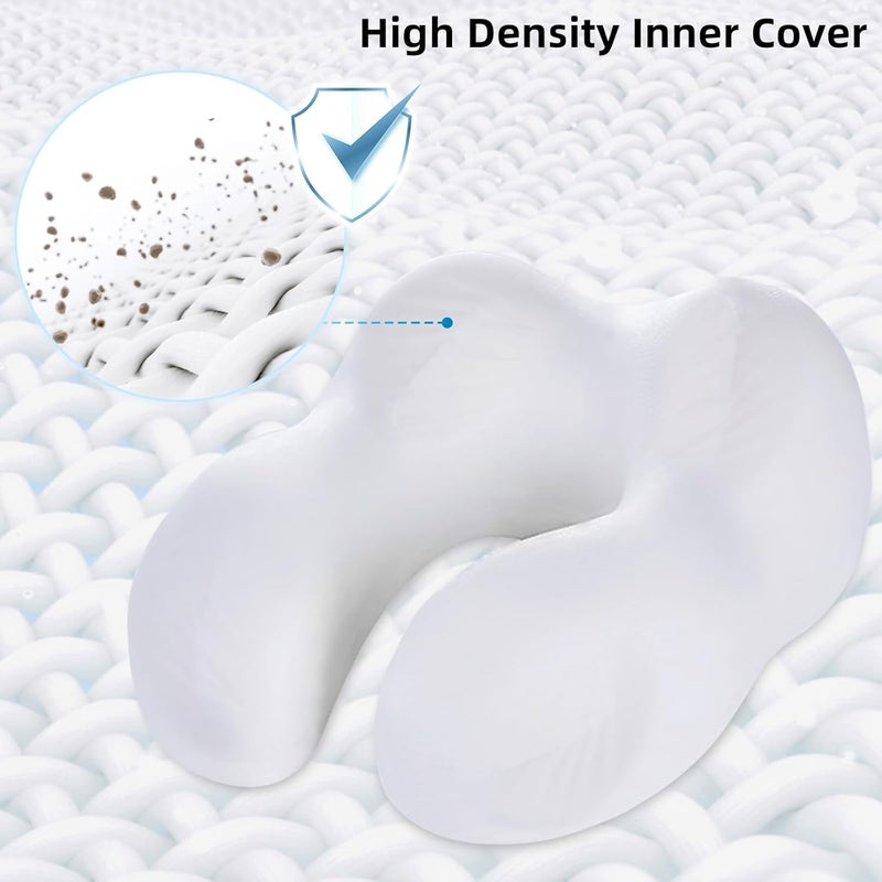 Neck Pillow Memory Foam Neck Pillow for Travel by PlanesCarsTrains and Home Offices Travel Neck Pillow and Comfortable Head Support Pillow Soft Sleeping Rest Cushion Grey - Image 5