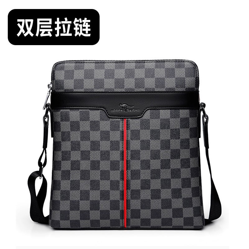 Double Zipper Men'S Shoulder Bag Double Layer Men'S Bag Crossbody Bag New Casual Bag Student Small Backpack Youth Cross Bag - Image 2