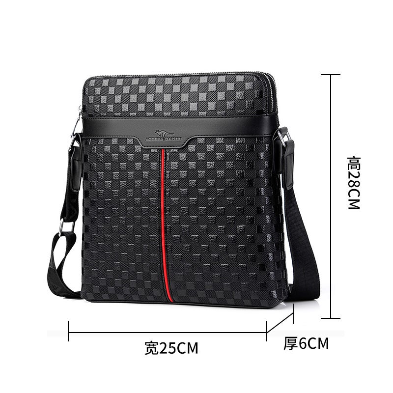 Double Zipper Men'S Shoulder Bag Double Layer Men'S Bag Crossbody Bag New Casual Bag Student Small Backpack Youth Cross Bag - Image 1
