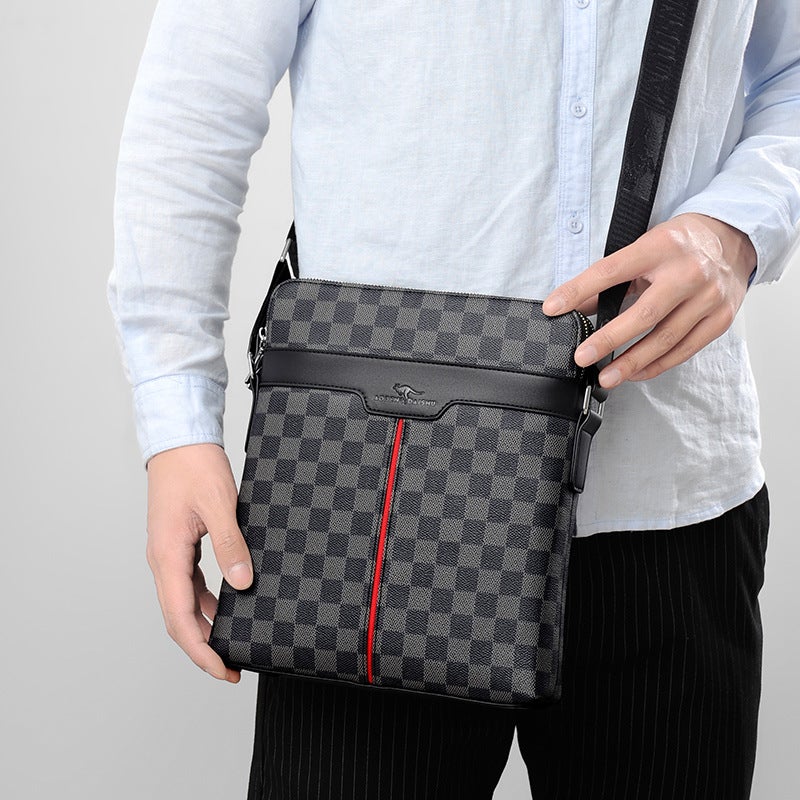 Double Zipper Men'S Shoulder Bag Double Layer Men'S Bag Crossbody Bag New Casual Bag Student Small Backpack Youth Cross Bag - Image 3