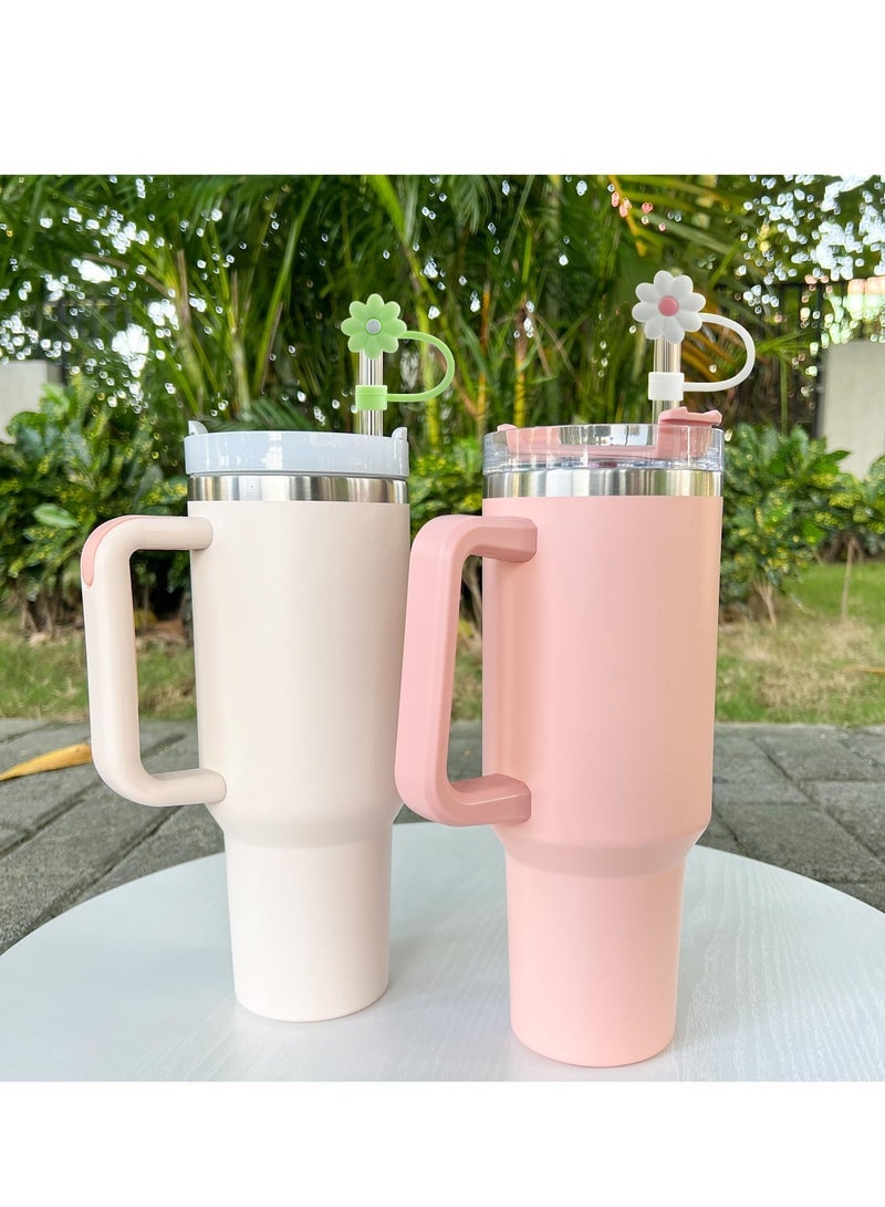 Captaintech 4 Pcs 0.4in/10mm Diameter Silicone Straw Covers Cap Compatible with Stanley 20 30&40 Oz Cup, Straw Toppers for Stanley 40 Oz Tumbler with Handle, Dust-Proof Straw Caps for Water Bottle  - Image 2