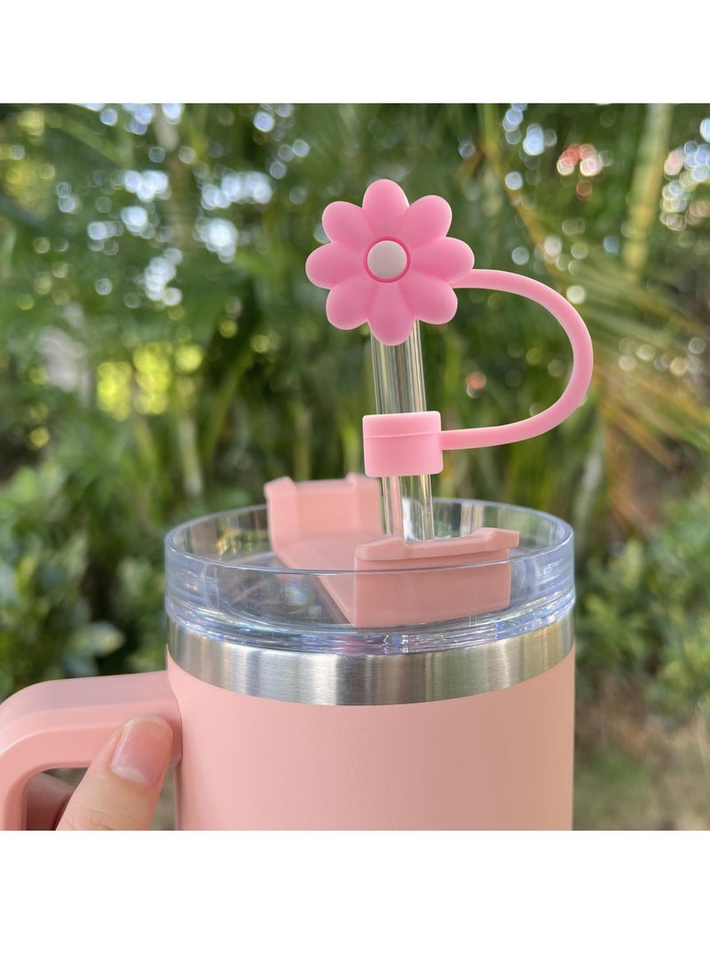 Captaintech 4 Pcs 0.4in/10mm Diameter Silicone Straw Covers Cap Compatible with Stanley 20 30&40 Oz Cup, Straw Toppers for Stanley 40 Oz Tumbler with Handle, Dust-Proof Straw Caps for Water Bottle  - Image 3