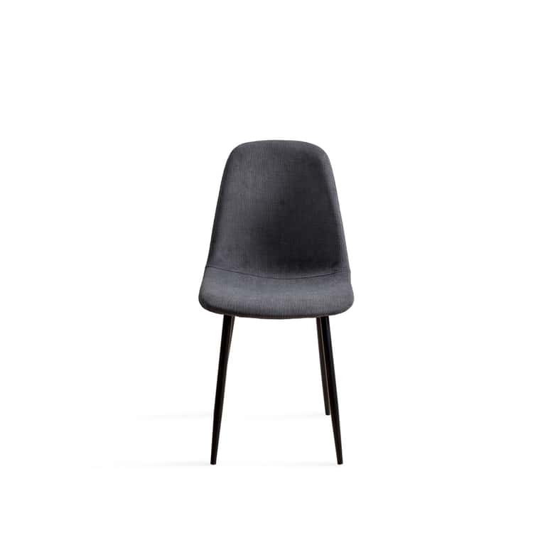 Pan Home كرسي طعام رودس - رمادي داكن وأسود - Image 4