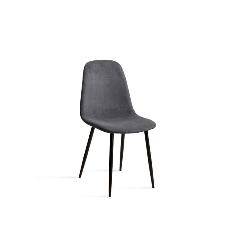 Pan Home كرسي طعام رودس - رمادي داكن وأسود - Image 5