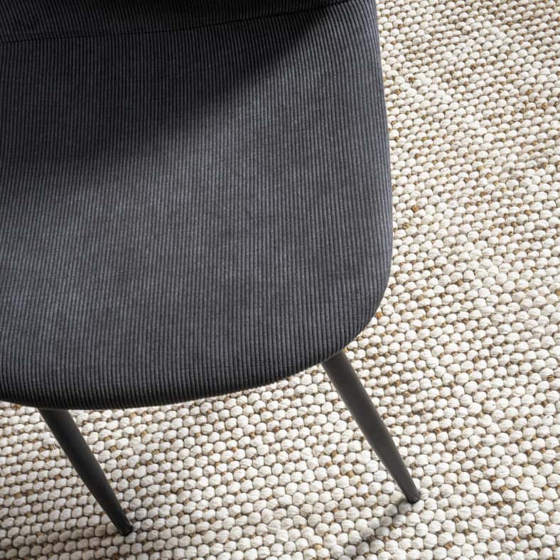 Pan Home كرسي طعام رودس - رمادي داكن وأسود - Image 3
