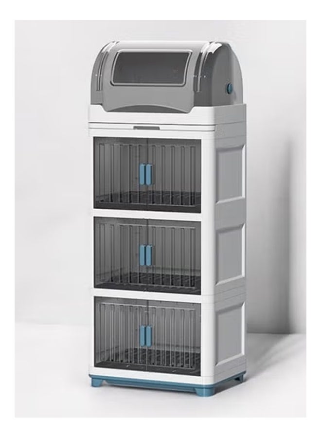 NKX 4 Layer Kitchen Bowl and Plate Storage Box with Cover - Dustproof and Drainable Cutlery Rack for Tableware - Large Capacity, Sealed and Easy to Assemble - Image 1