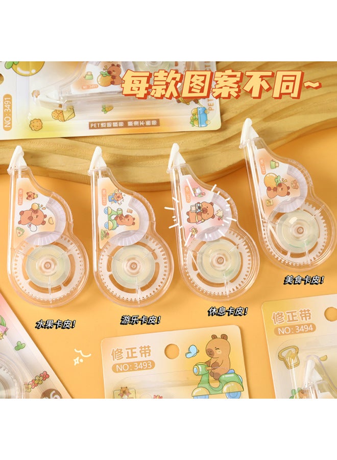 HELPS Creative Cartoon Capybara Correction Tape For Elementary Students, Cute Large Capacity 6m Pet Film Correction Tape - Image 2