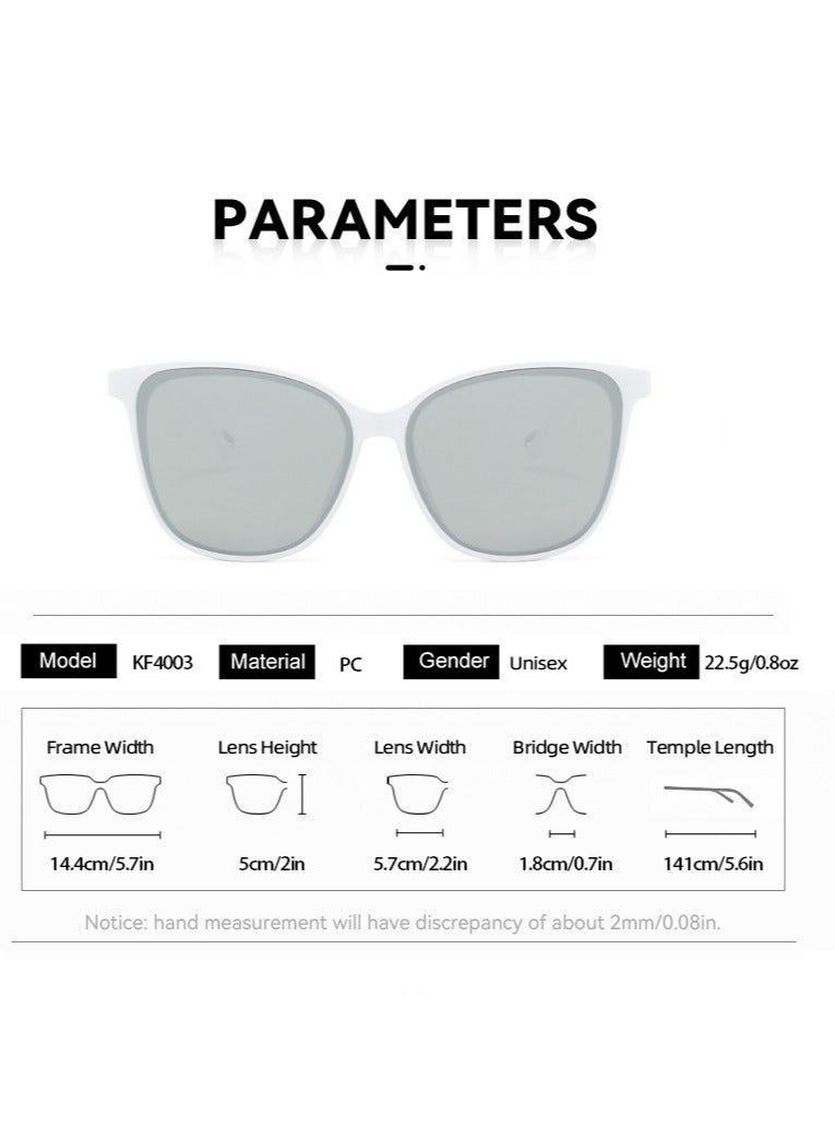 Anna Stylish UV Protection Sunglasses with Unique Curved Square-Round Frames - Image 3