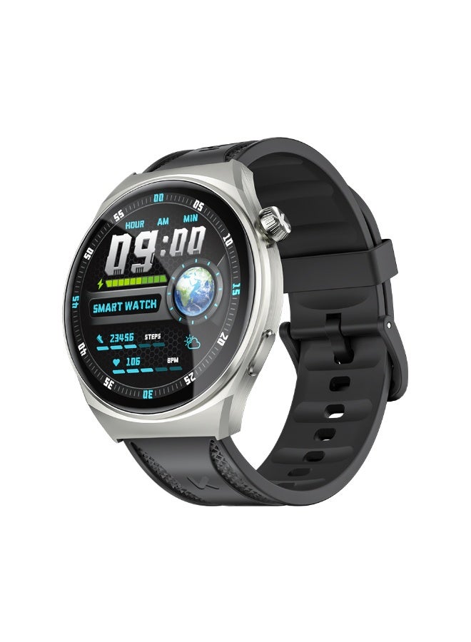 Kumi GW6 Smartwatch 1.43″ AMOLED Display, Bluetooth Calling, AI ChatGPT, 100+ Sports Modes – Silver - Image 1