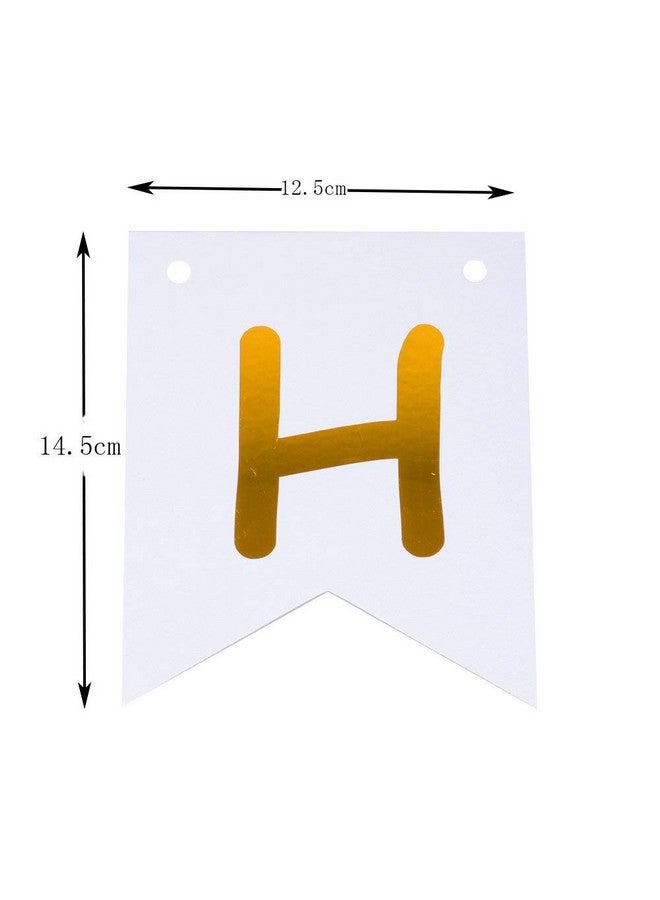 هونج كونج بالونز لافتة عيد ميلاد سعيد من هونج كونج بالونز للأولاد والبنات والحبيب والحبيبة (لافتة ذكرى سنوية سعيدة - بيضاء) - Image 3