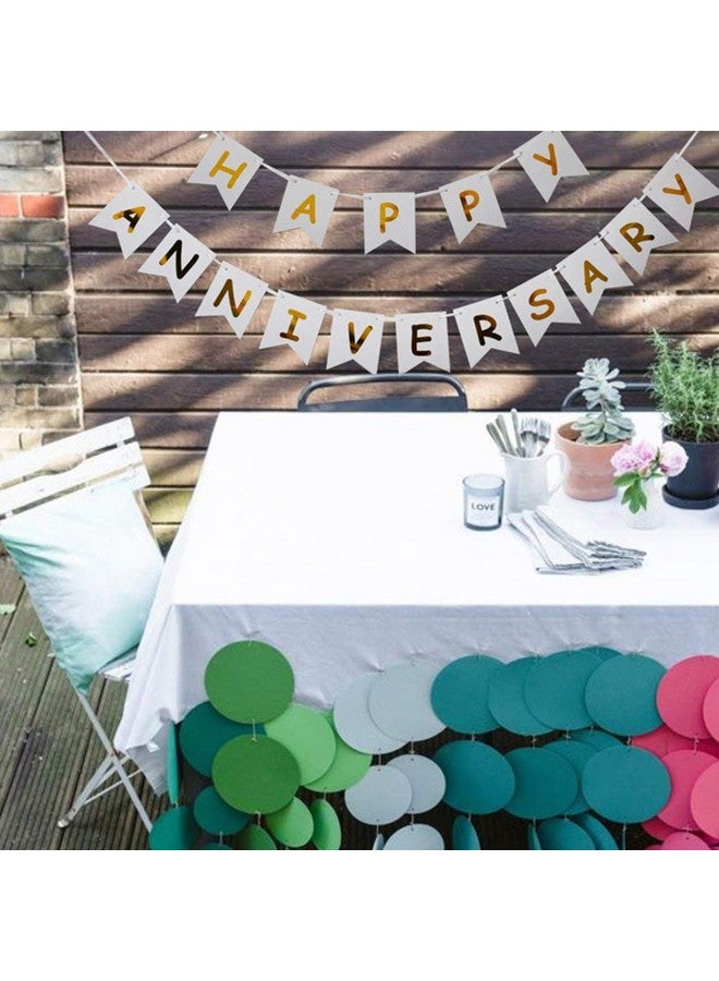 هونج كونج بالونز لافتة عيد ميلاد سعيد من هونج كونج بالونز للأولاد والبنات والحبيب والحبيبة (لافتة ذكرى سنوية سعيدة - بيضاء) - Image 4