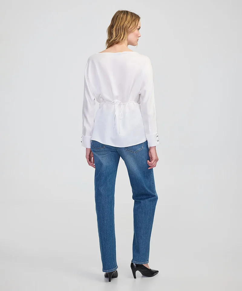 Ipekyol  Satin-Effect Wrap Blouse for Women | Best Price UAE
