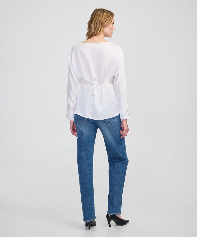 Ipekyol Satin-Effect Wrap Blouse - Image 5