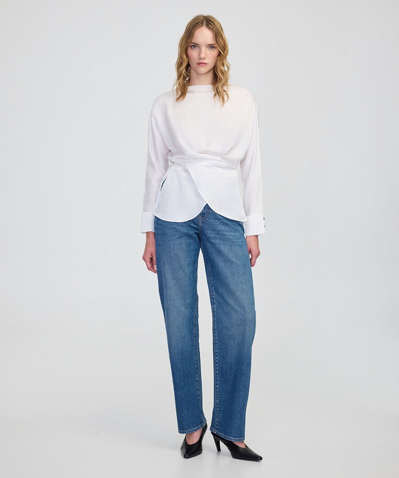 Ipekyol Satin-Effect Wrap Blouse - Image 4