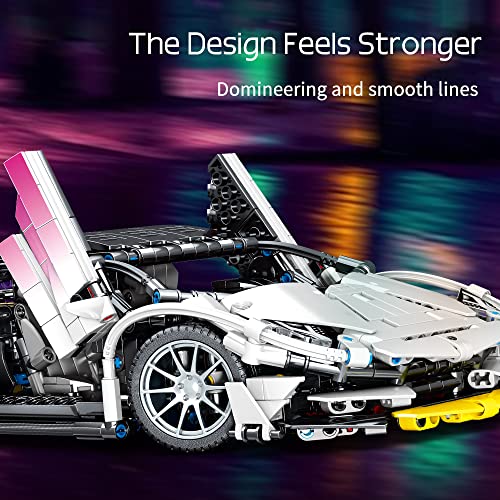Mesiondy Sports Car Building Blocks Toys Boys or Adults Kits，1:14 MOC Building Set Raceing Car Model,Cars for Boys Age 12-16 8-14，1337 Pieces - Image 4