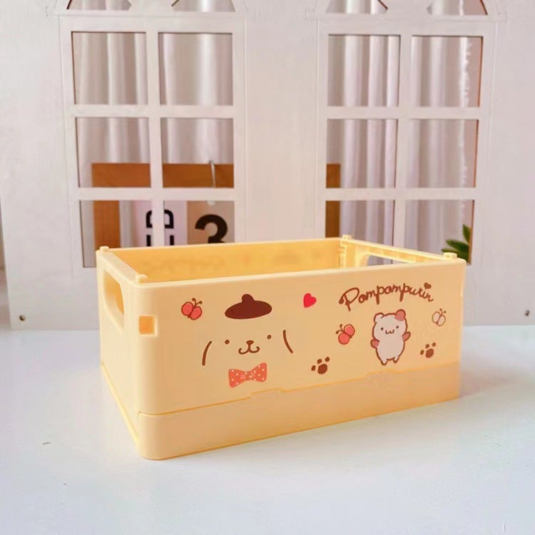 Pacha Dog Storage Box Desktop Foldable Portable Small Box Living Room Plastic Sundries Box Cosmetics Storage Box - Image 1