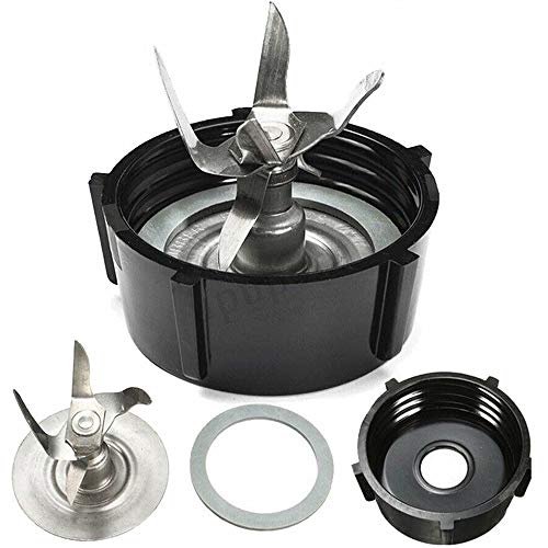 SyVia Blender Blade for Oster Osterizer with Rubber Seal Gasket & 4902 Blender Jar Bottom & 6 Point Fusion Blade 4980 replacement parts by SixElements - Image 1
