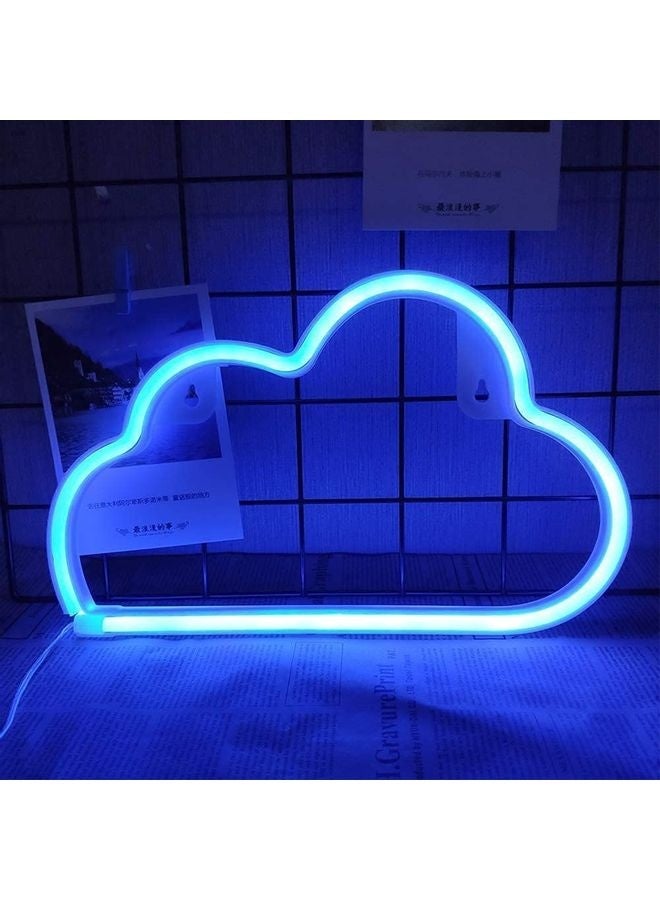 HOMESTAR Cloud Neon Signs, LED Cloud Neon Light for Wall Decor, Battery or USB Powered Cloud Sign Shaped Decoration Wall Lights for Bedroom Aesthetic Teen Girl Kid Room Christmas Birthday Wedding Party - Image 1