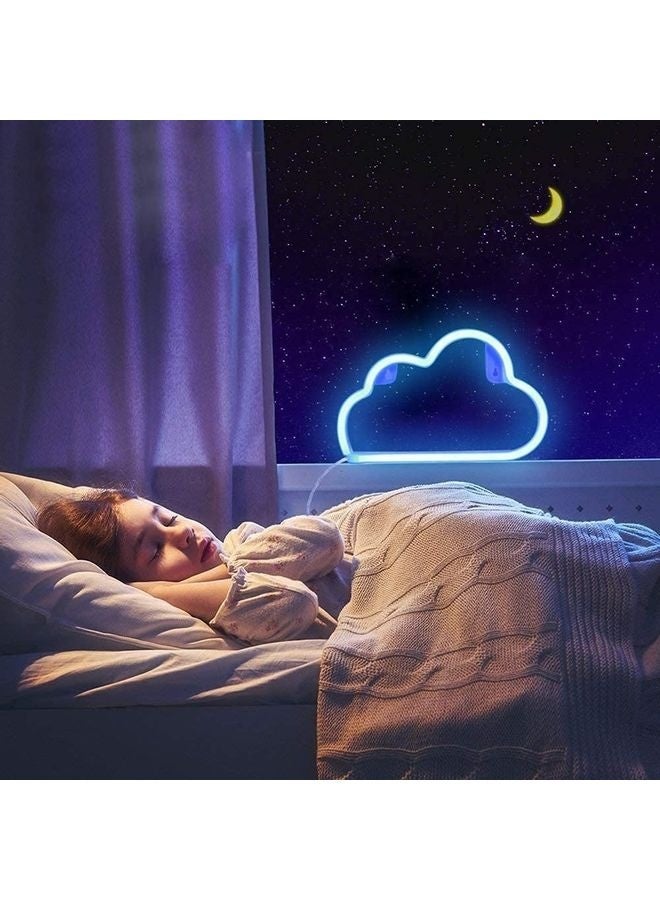 HOMESTAR Cloud Neon Signs, LED Cloud Neon Light for Wall Decor, Battery or USB Powered Cloud Sign Shaped Decoration Wall Lights for Bedroom Aesthetic Teen Girl Kid Room Christmas Birthday Wedding Party - Image 5