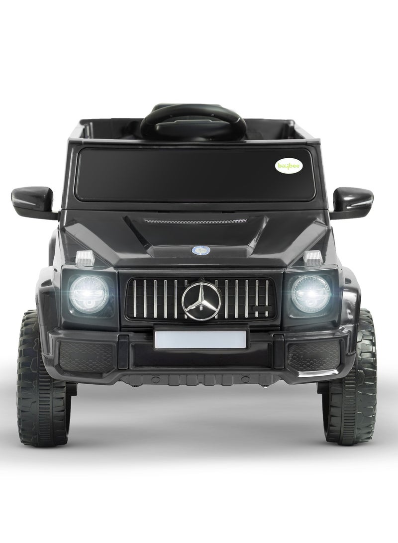 BAYBEE Battery Operated Jeep for Kids Rechargeable Battery Car for Kids with Music, LED Light & Remote Control Ride On Kids Car Jeep Racing Baby Car Electric Car for Kids Children 2 to 6 Years Boy Girl Black - Image 1